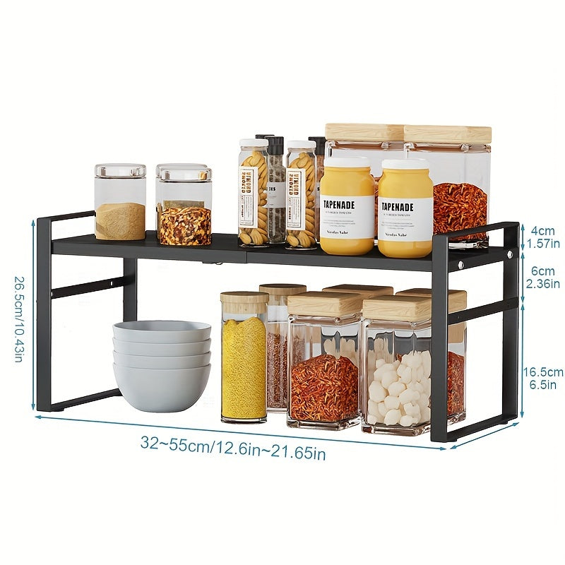 Expandable Cabinet Shelf Organizer for Kitchen Pantry Bathroom Storage