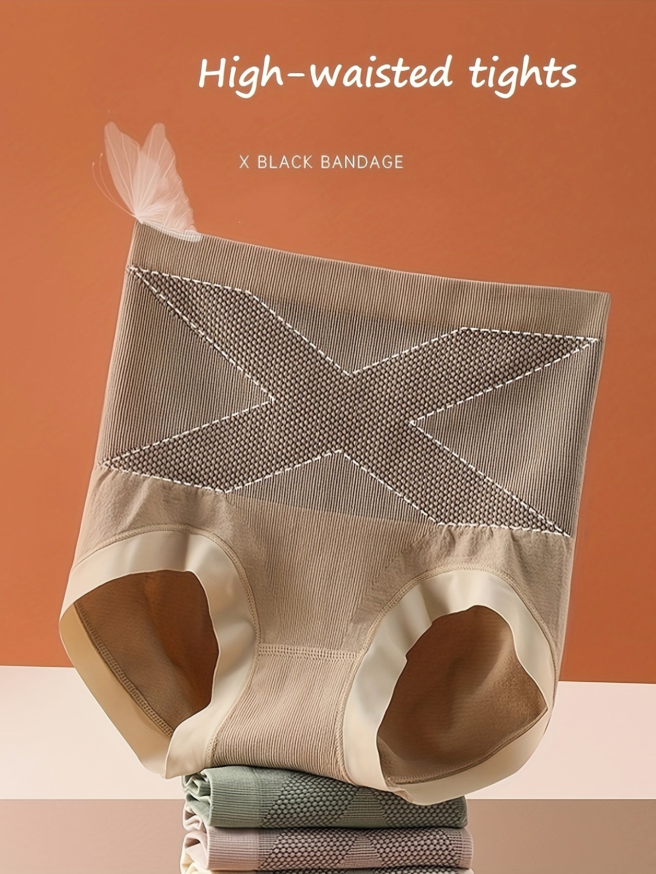 Women’s High-Waist Seamless Shapewear Briefs in Polyamide Knit Fabric Set of 10 S-XXXL