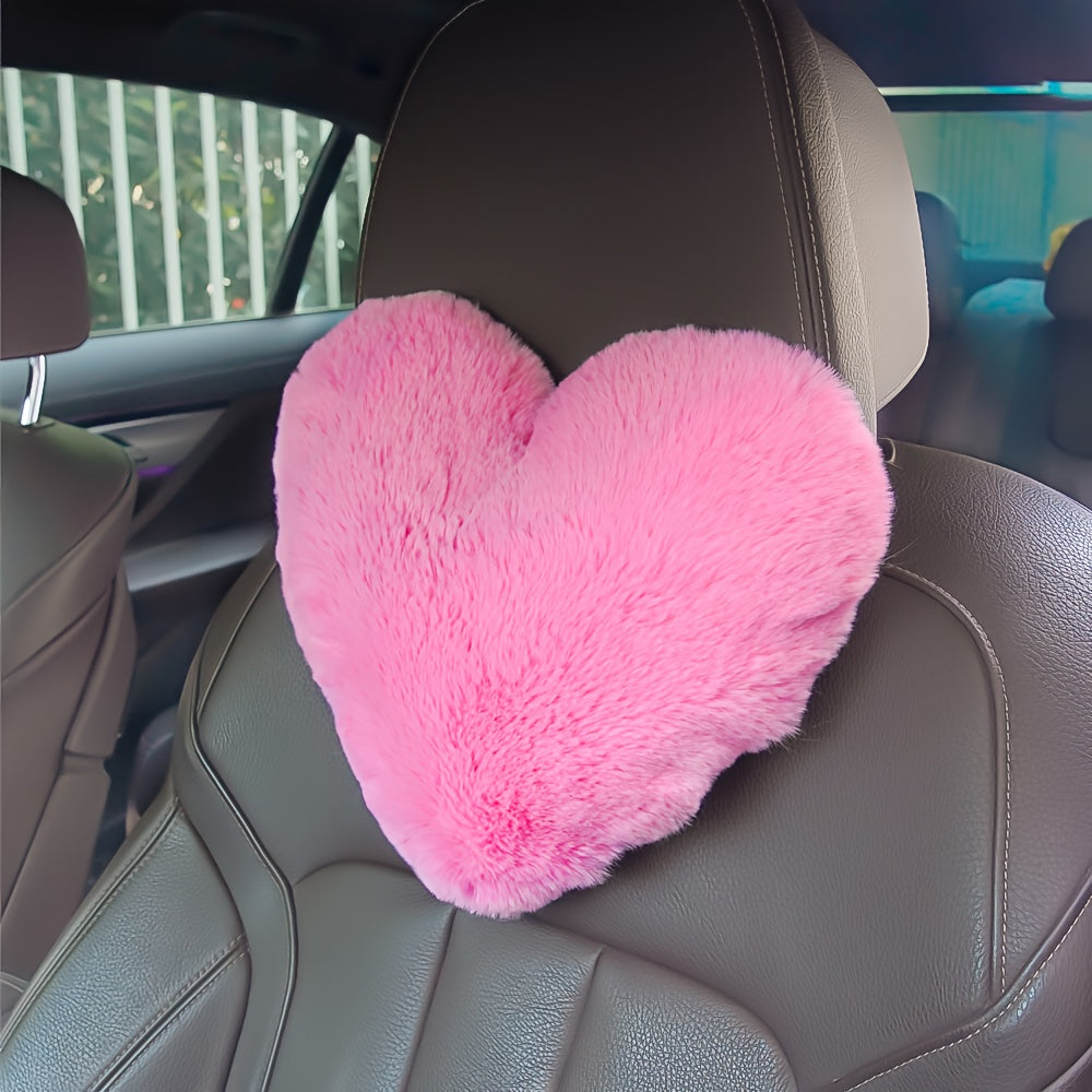 Car Seat Pillow Neck Rest Plush Headrest for Cars Interior Accessories