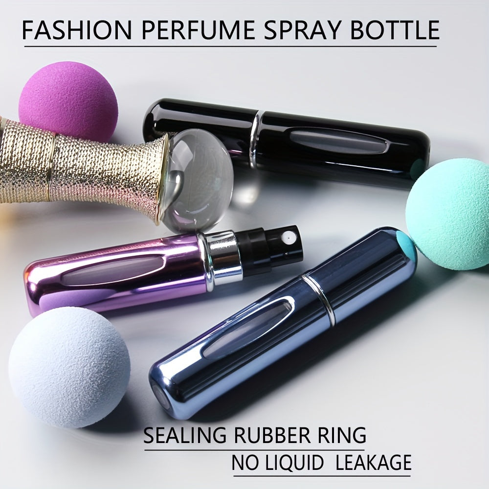 Set of 5 Travel Refillable Perfume Atomizers 5ml Portable Spray Bottles for Cosmetics