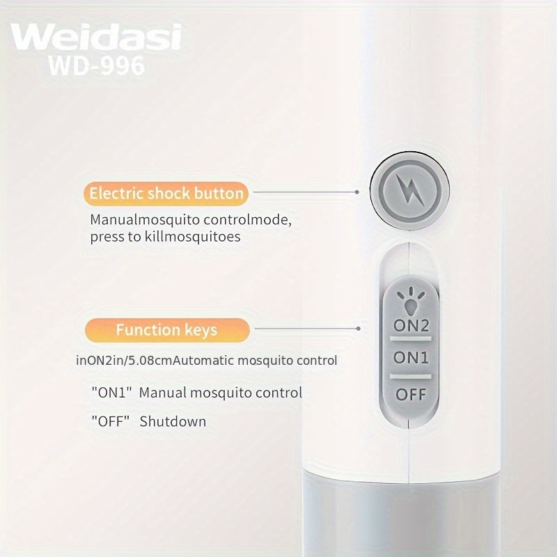 Electric Mosquito Swatter and Light Trap for Home Use, Portable USB Battery Powered