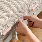 Set of 8 Adjustable Bed Sheet Straps Non-Fabric Green Fasteners for Bedding and Mattress Covers