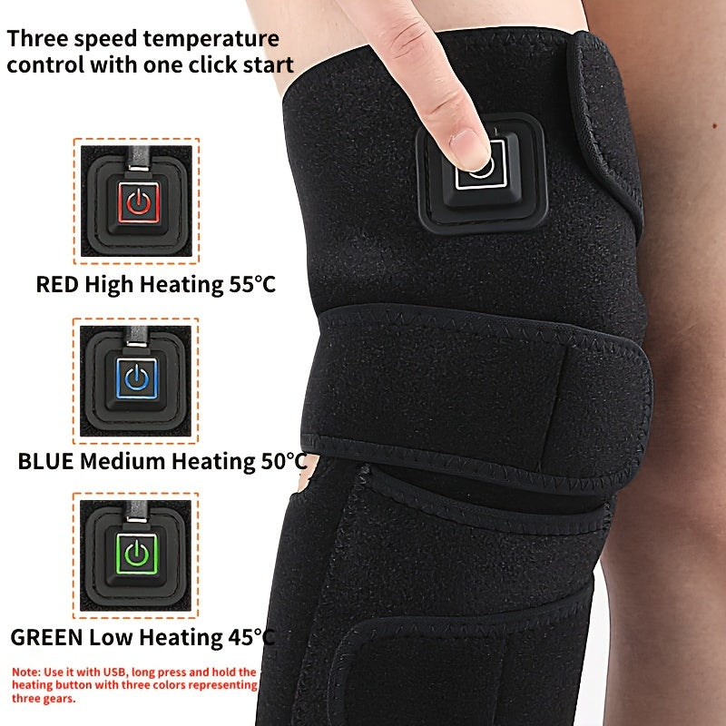 USB-quvvatlangan isitiladigan tizzali o'rash - Erkaklar va ayollar uchun massaj qiluvchi, oyoqni dam olish va iliqlik uchun mukammal.