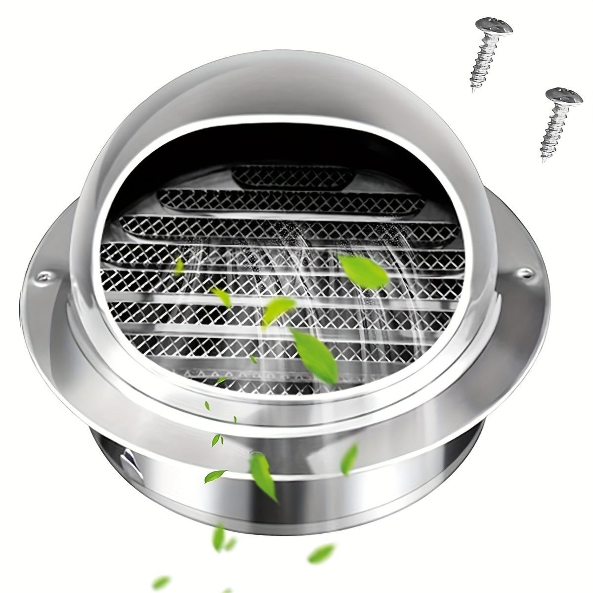 Aylana zanglamaydigan po'latdan yasalgan quritgich vent qopqog'i 10.16cm devorga o'rnatish uchun hammom ventilyatsiyasi