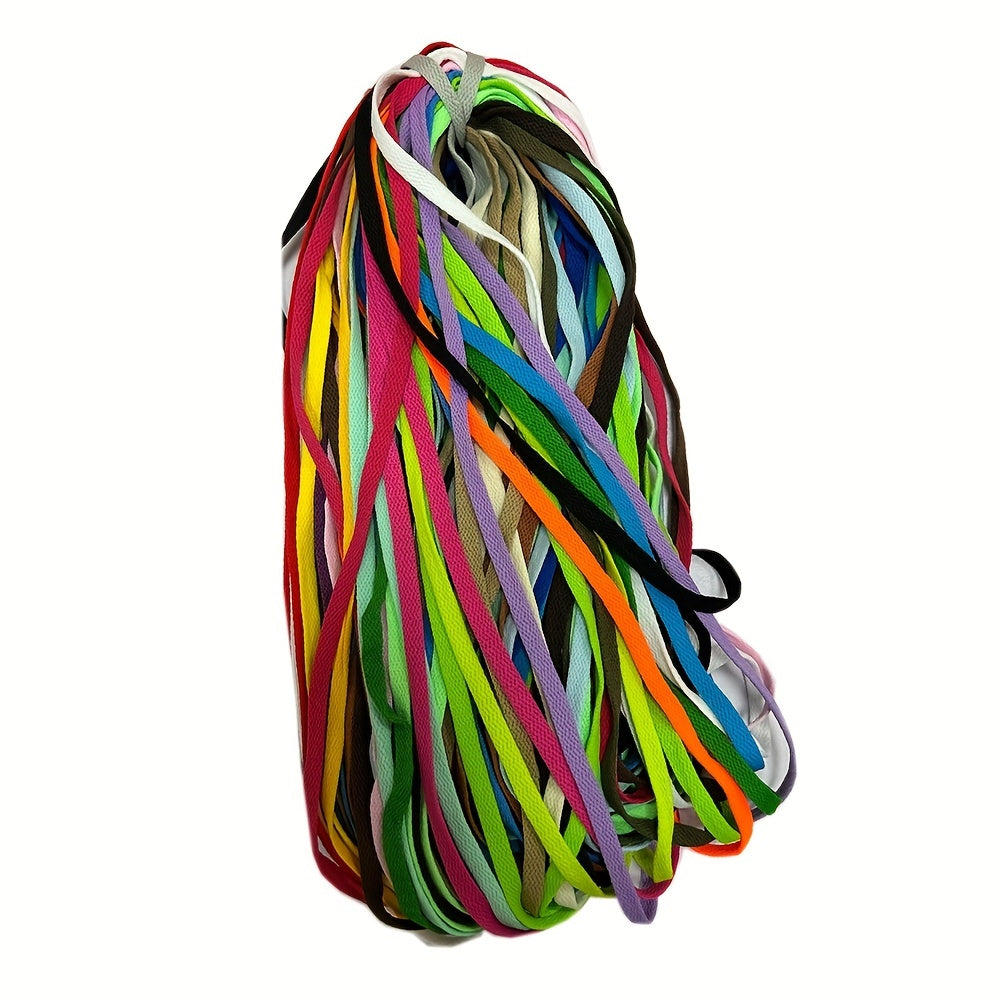 Unisex Colorful Shoelaces for Sneakers and Boots, 29 Pairs