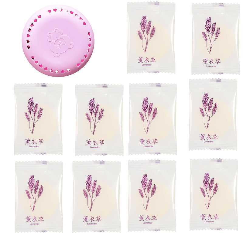 Set of 10 Long-Lasting Scented Air Fresheners in Protective Shells for Home Car Bathroom