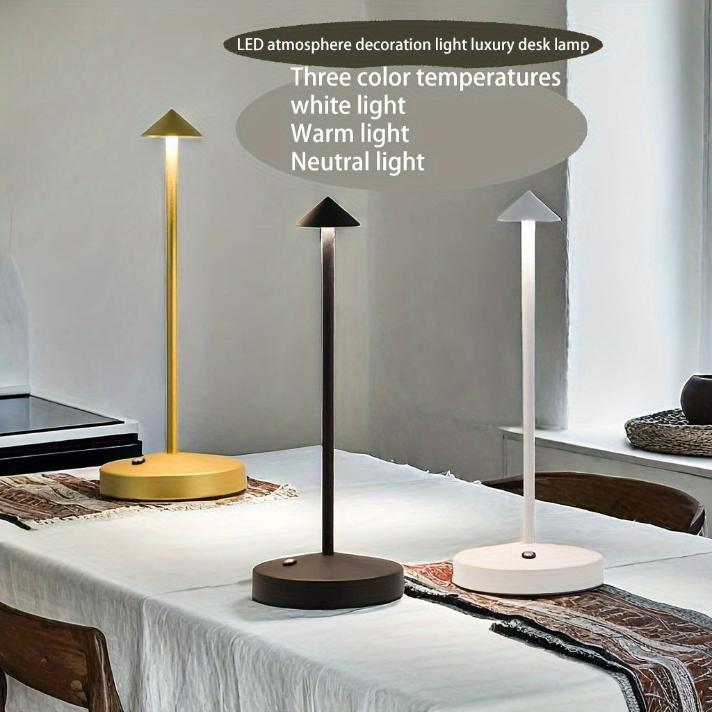 Touch Control Desk Lamp with Adjustable Lighting and USB Power for Home Office Space Theme