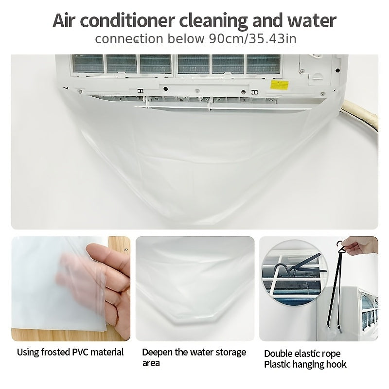 Universal Fit Air Conditioner Cleaning Cover PVC Water Bag No Electricity
