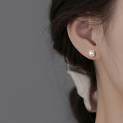 Women’s Freshwater Pearl Earrings Silver Lightweight Classic Elegant Jewelry