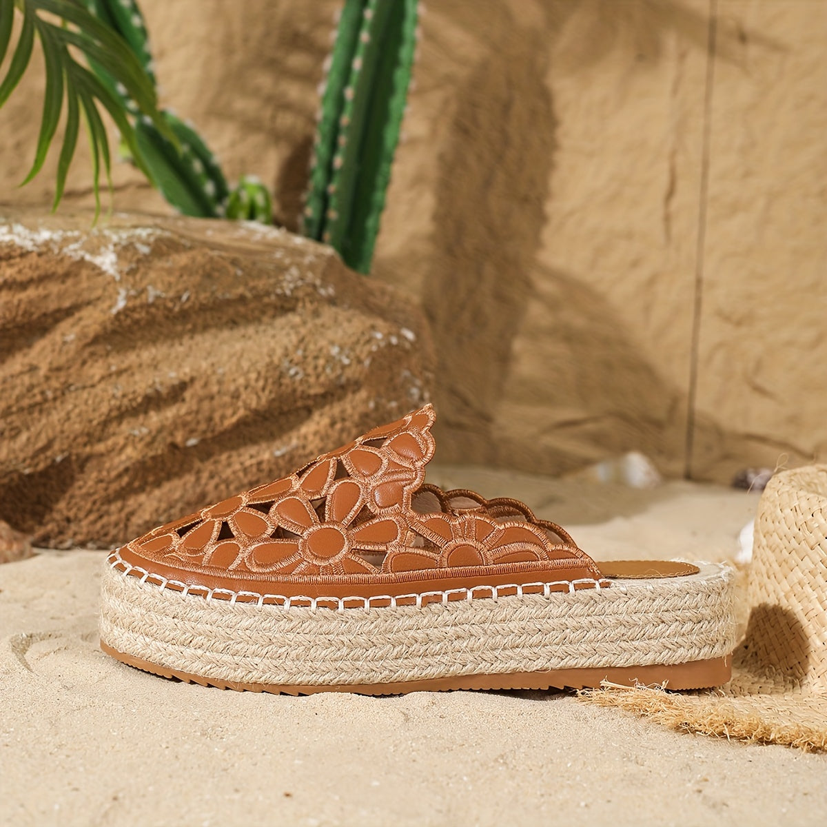 Women’s Floral Espadrille Wedge Shoes Lightweight Summer Beach Vacation