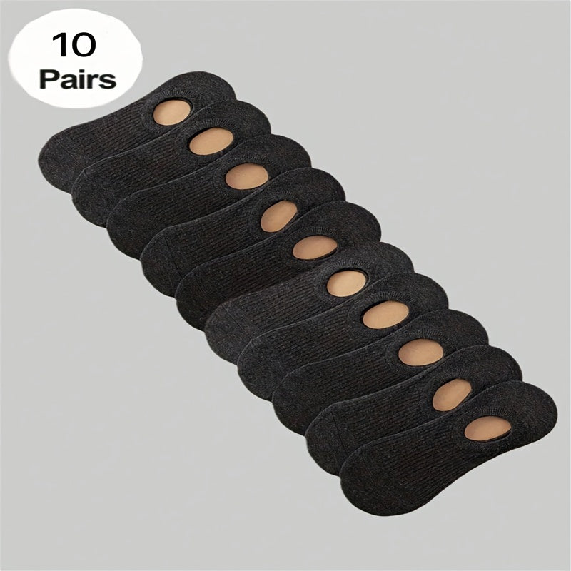 Women's No-Show Socks 30 Pairs Breathable Moisture-Wicking Polyester Spandex Black White Grey