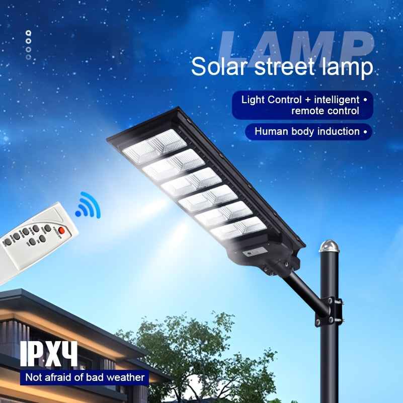 Solar Powered Outdoor Street Light with Infrared Sensor and Remote Control
