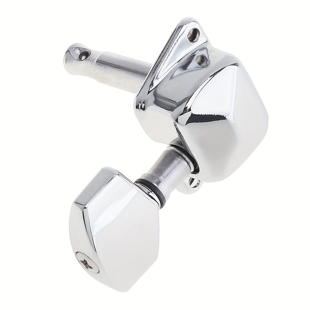 6 Semi-Closed Alloy Guitar Tuning Pegs for Folk Guitar