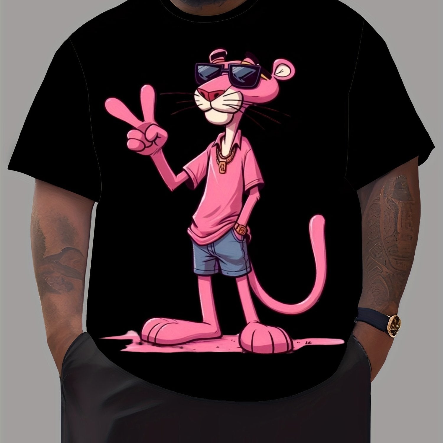 Camiseta de hombre con personaje de dibujos animados impreso en 3D, ropa casual de calle, manga corta, talla grande