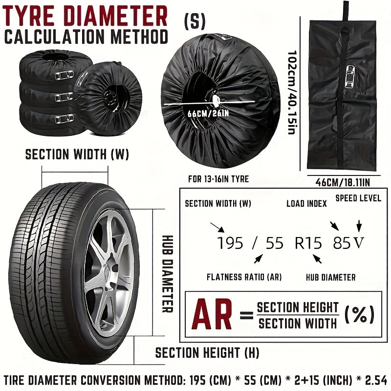 Cubierta de neumático de poliéster premium a prueba de polvo y nieve para almacenamiento de neumático de repuesto