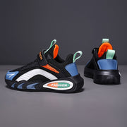 Boys Mesh Sneakers All-Season Low Top with Hook-and-Loop Closure