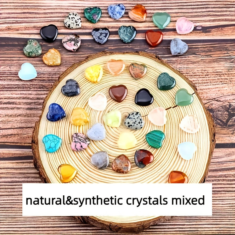 Набор из 30 сердцевидных кристальных камней различных стилей для подарка