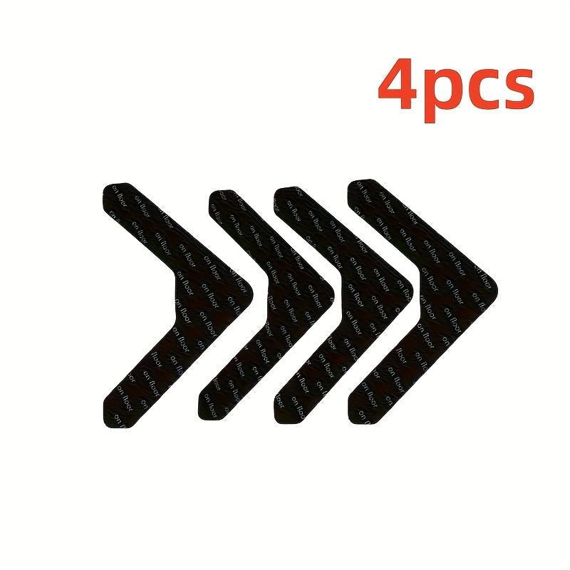 Dual-Sided Carpet Tape for Wood and Tile Floors Non-Slip Reusable Black Grip Strips