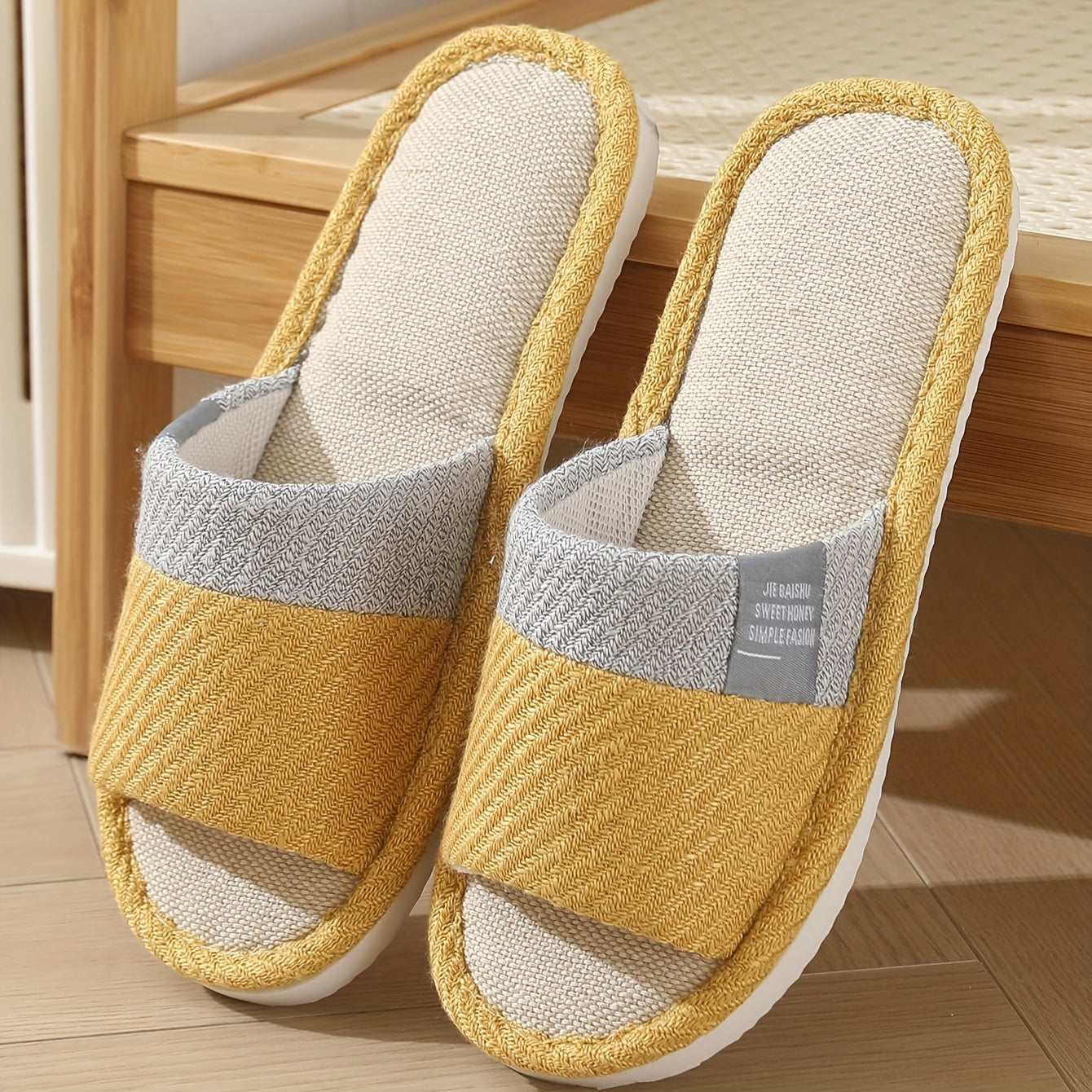 Women's Open-Toe Indoor Slippers Comfortable Home Footwear