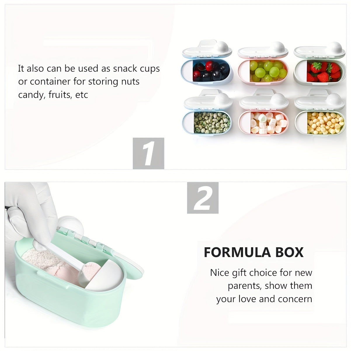 Food Storage Containers for Fruits Snacks Nuts BPA-Free Dishwasher Safe On-the-Go