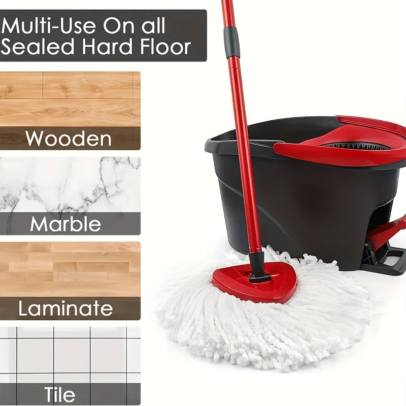 Oq Vileda O-Cedar mikroto'qima aylanuvchi mopu to'ldirish boshligi, 1 dona, batareyalarga ehtiyoj sezmasdan yashash xonalaridagi pollarni osonlik bilan tozalaydi.