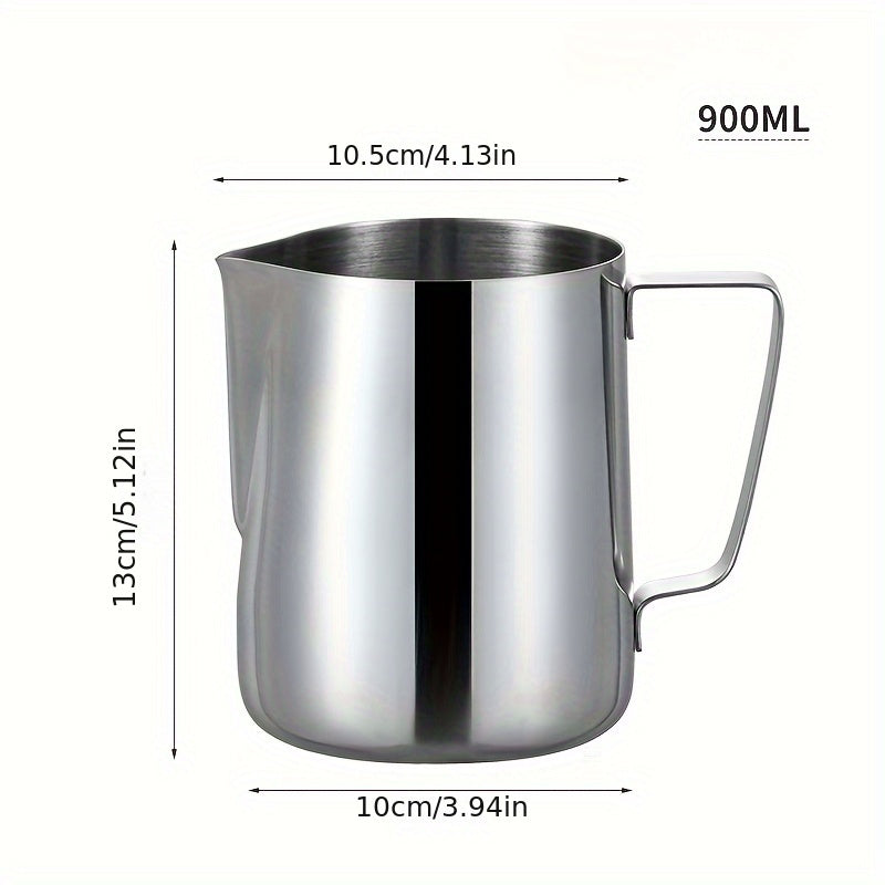 600ml Stainless Steel Handheld Milk Frother Pitcher for Latte Cappuccino Espresso