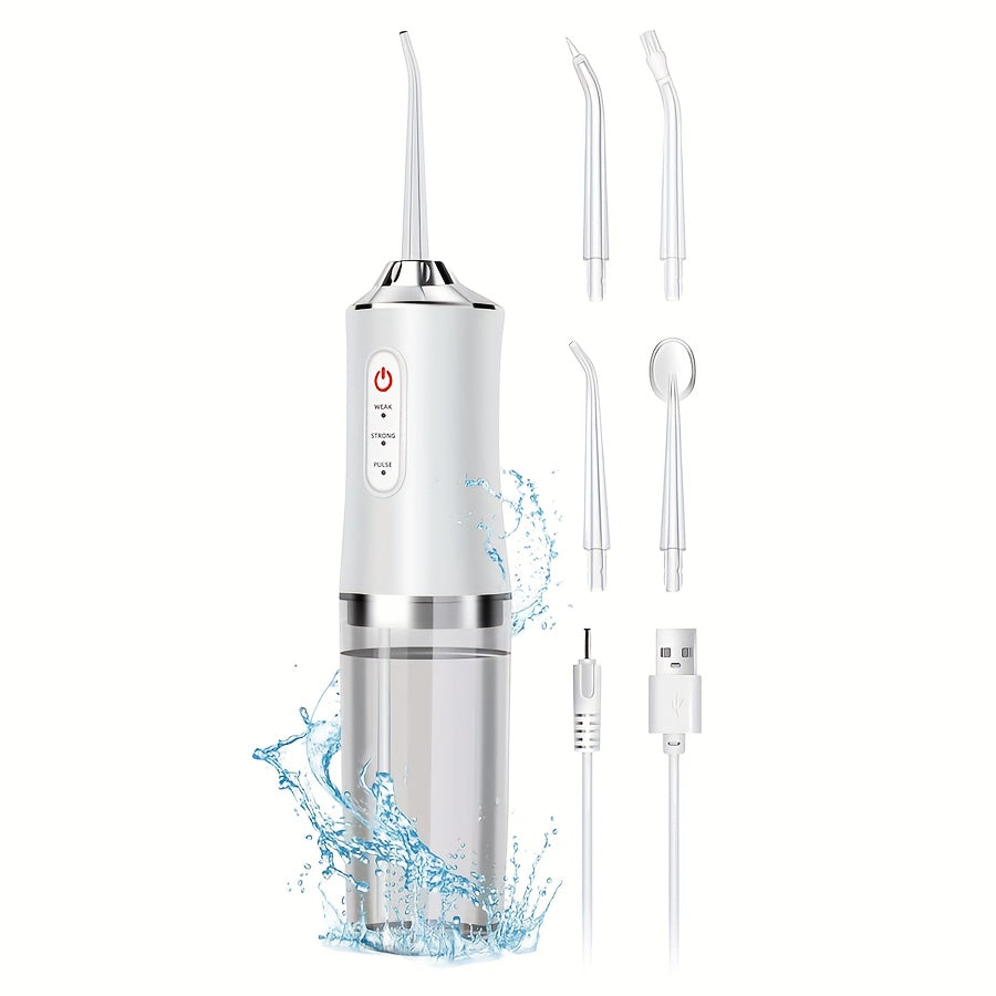 Cordless Water Flosser with 3 Modes and 4 Tips for Oral Care USB Rechargeable Travel Friendly