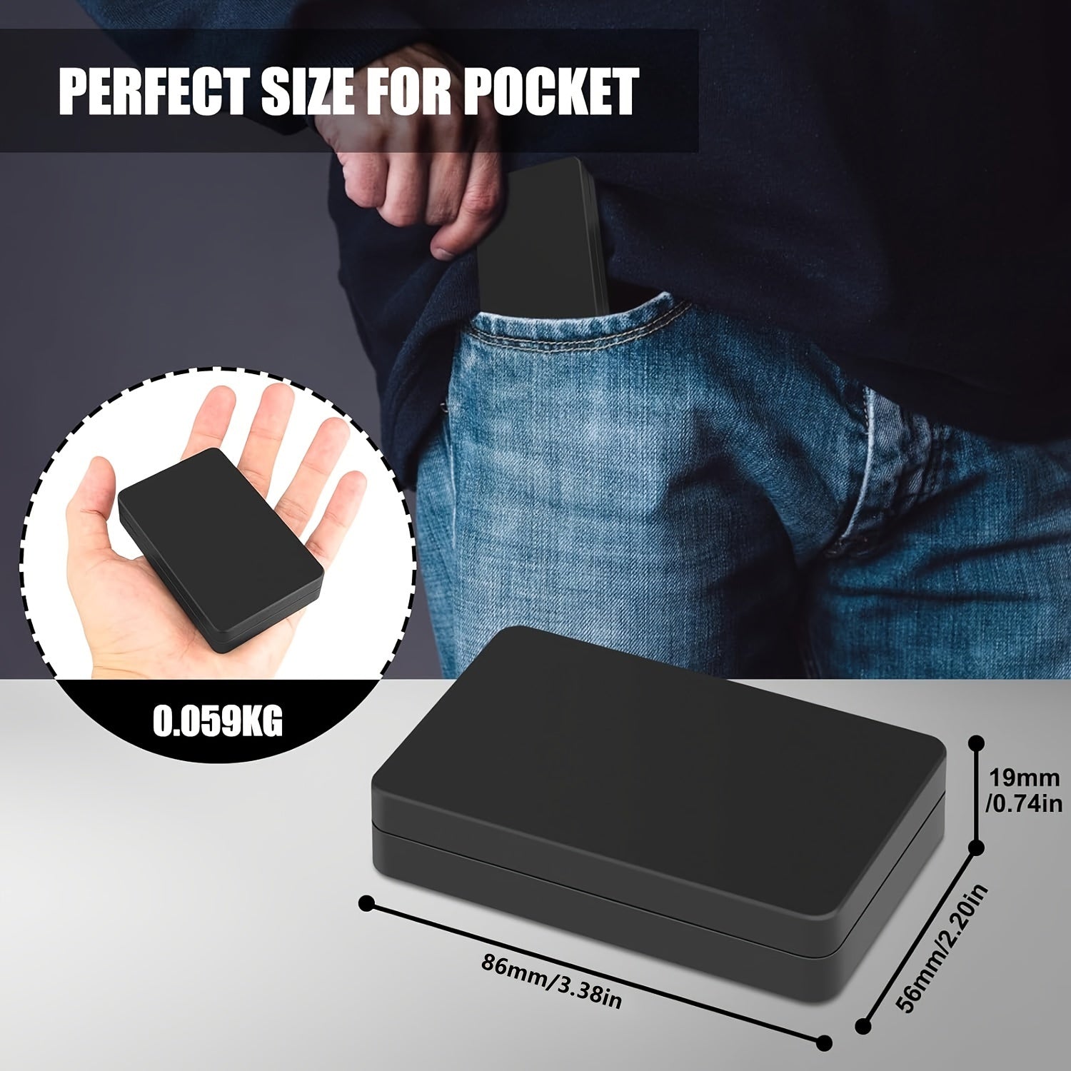 Digital Mini Tea Scale 0.01g Precision Kitchen Scale Black Lightweight Compact