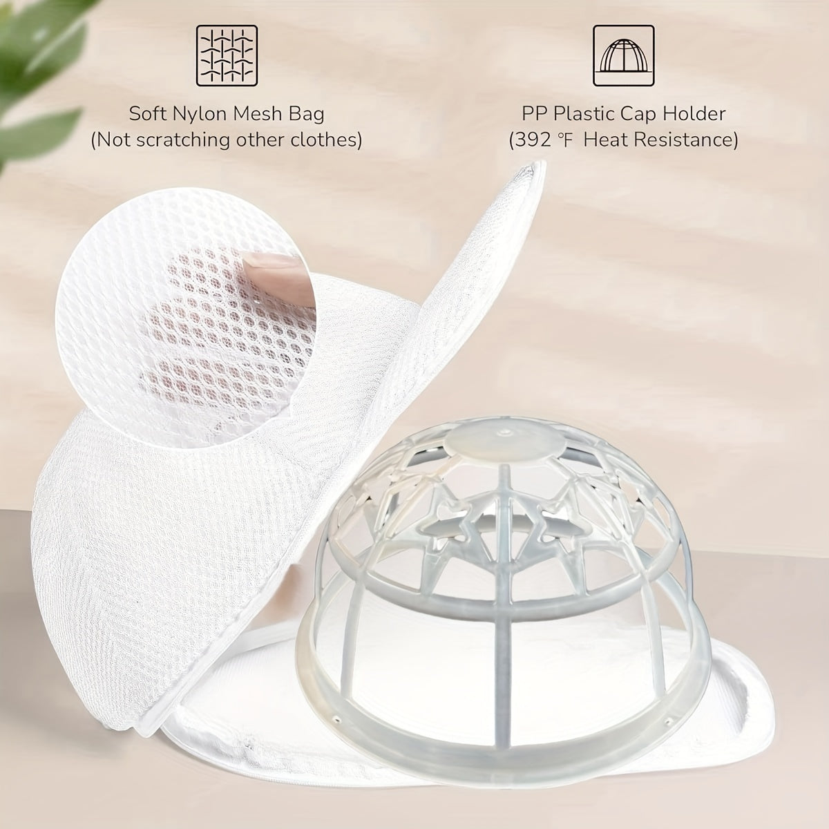 Organizador de sombreros de polipropileno, estante para almacenamiento de gorras, apto para lavavajillas, pack de 3