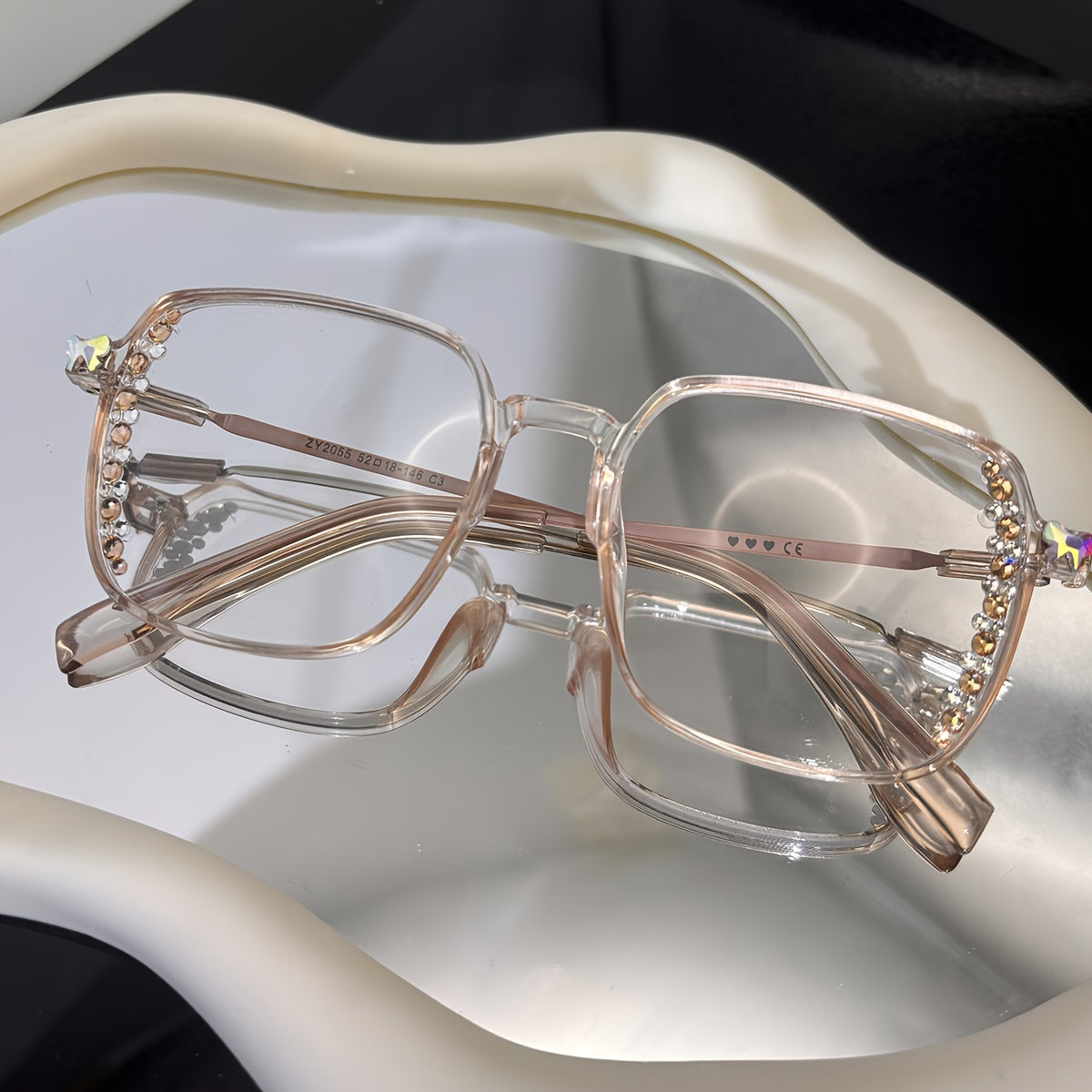 Gafas de ordenador de marco cuadrado unisex con lentes transparentes que bloquean la luz azul