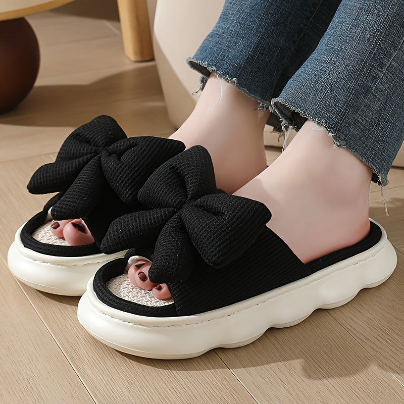 Women's Slip-On House Shoes Indoor Outdoor Slippers Breathable Arch Support Black