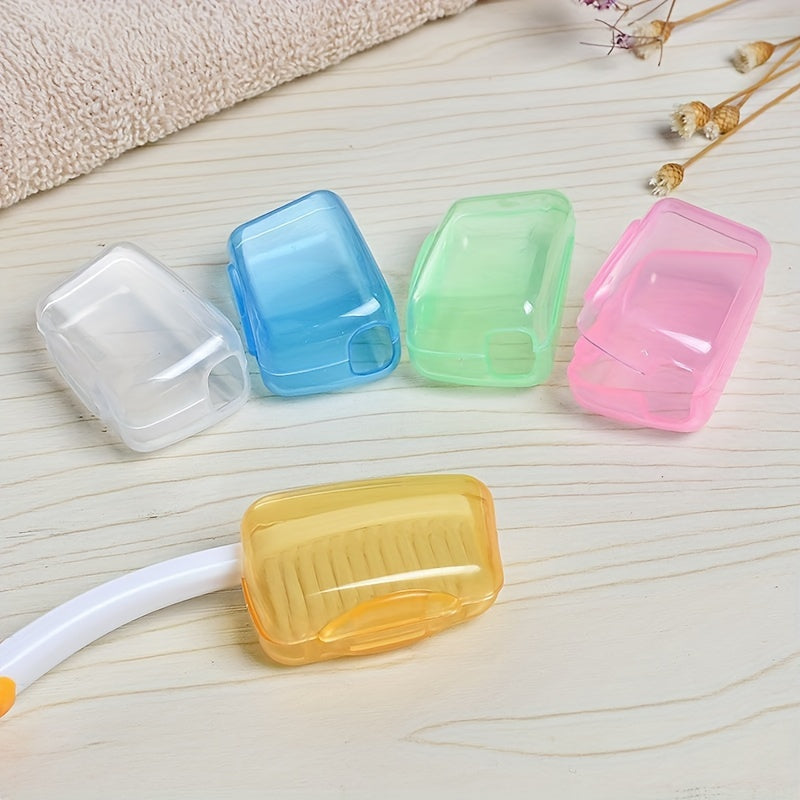 Multi-Color Travel Toothbrush Head Covers 5-Pack Portable Durable Protector Cases