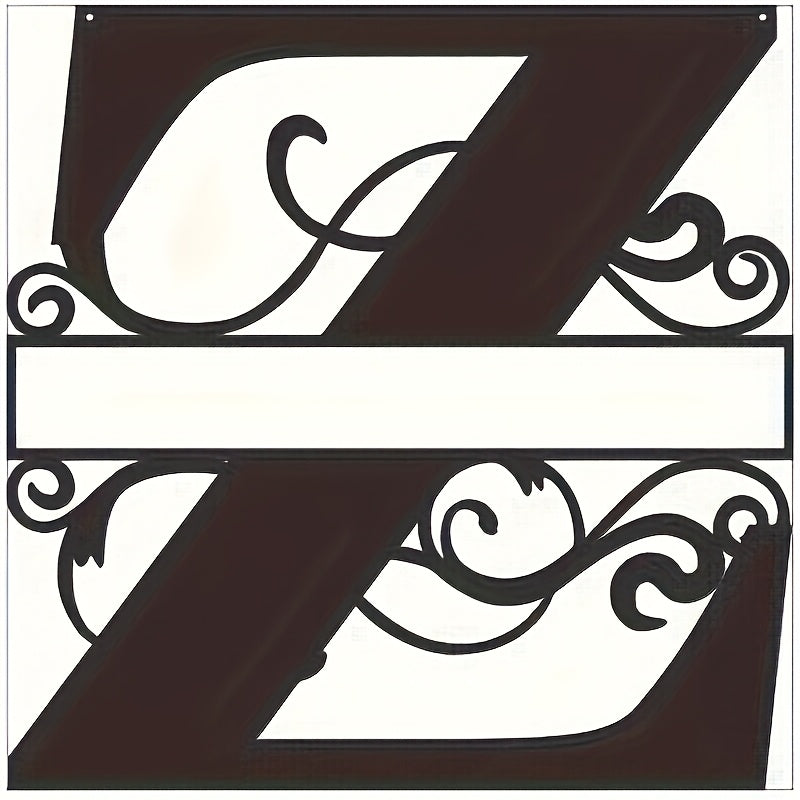 Personalized Last Name Sign with Split Letter Design for Front Door or Garden Decor