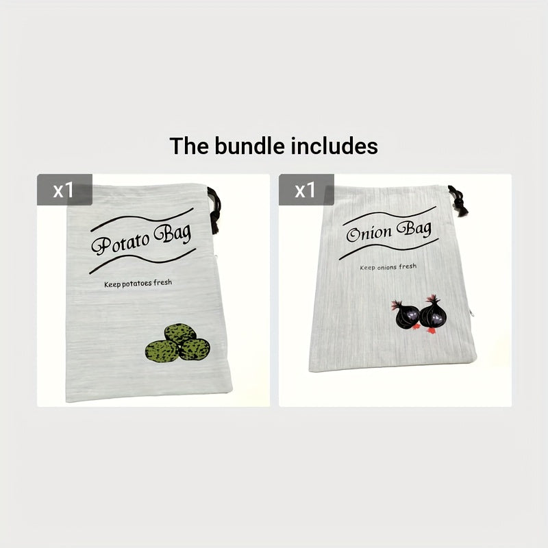 Qayta ishlatiladigan sabzavotlarni saqlash sumkalar, chiziqli yopish uchun, kartoshka va piyoz uchun