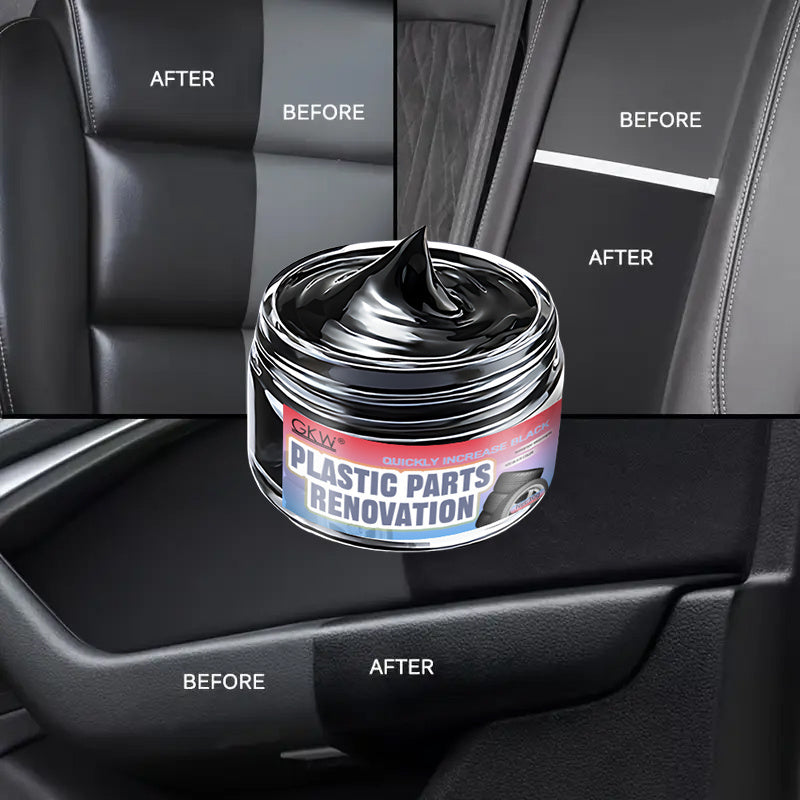 Black Car Interior Care Wax Tire Restoration Plastic Parts Repair Scratch Remover