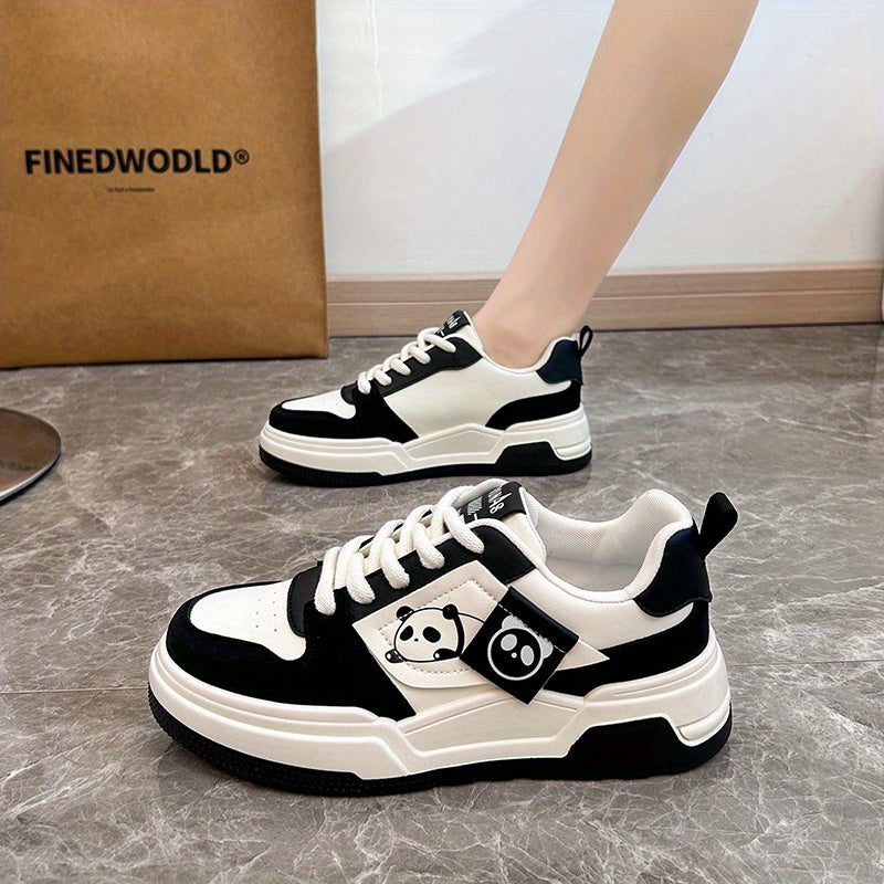 Women's Casual Thick-Soled Sneakers Spring 2025 Panda Style Alex Shoes