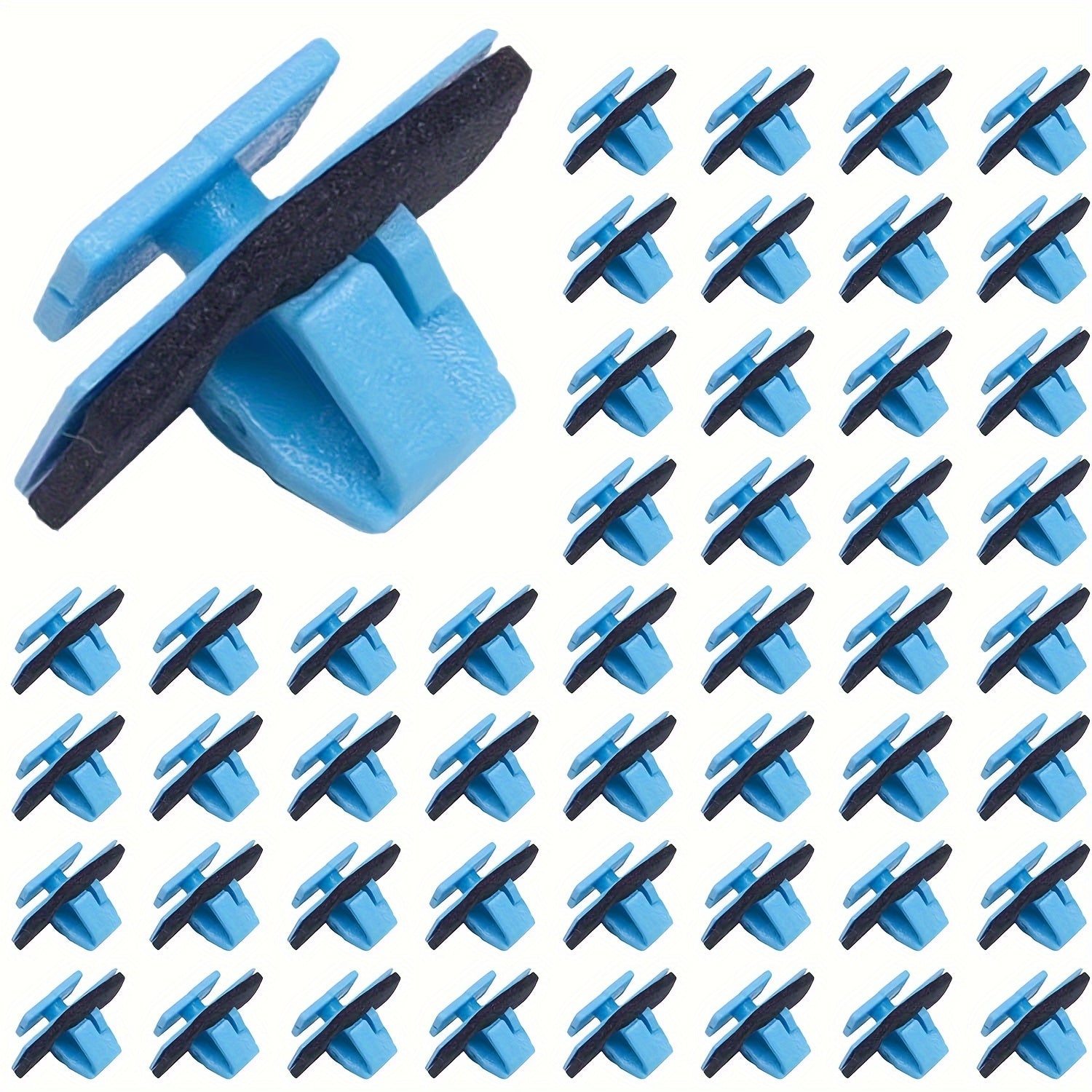 50 Pcs Plastic Car Bumper Rivet Clips Push Fastener Retainer Set