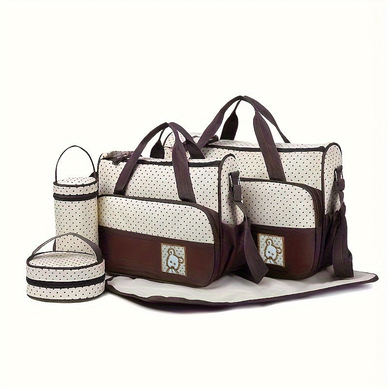 Set of 5 Mommy Bags Including Crossbody Shoulder and Diaper Bags Large Capacity