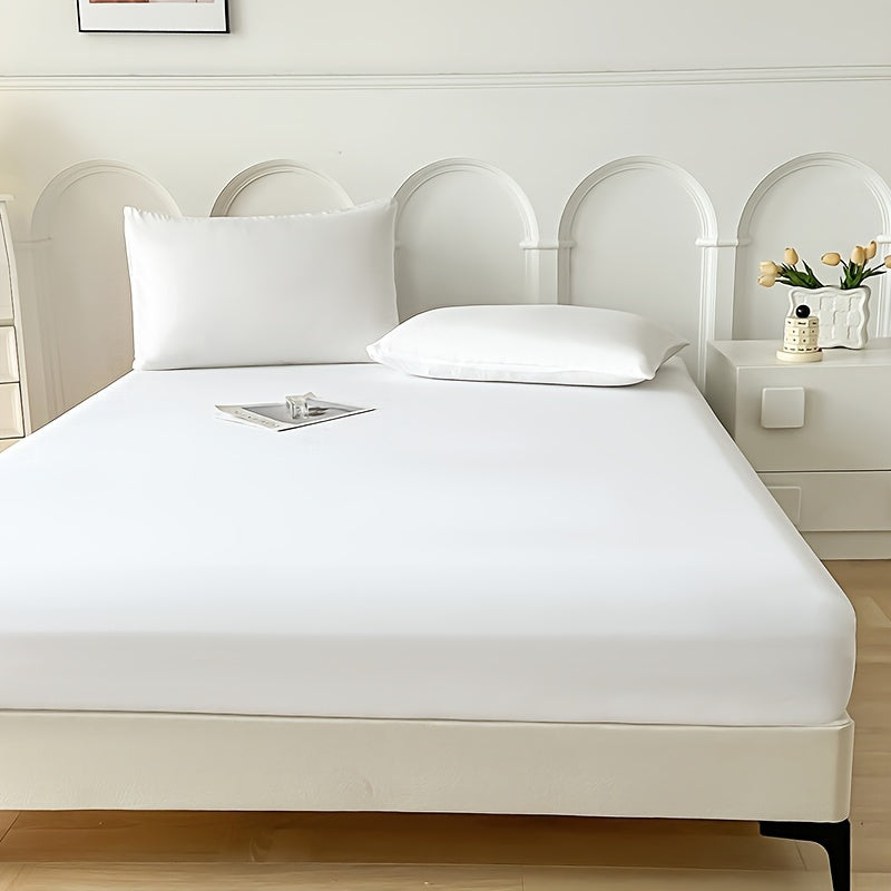 Solid Color Fitted Sheet for Simmons Mattresses Brushed Finish Anti-Slip Dustproof