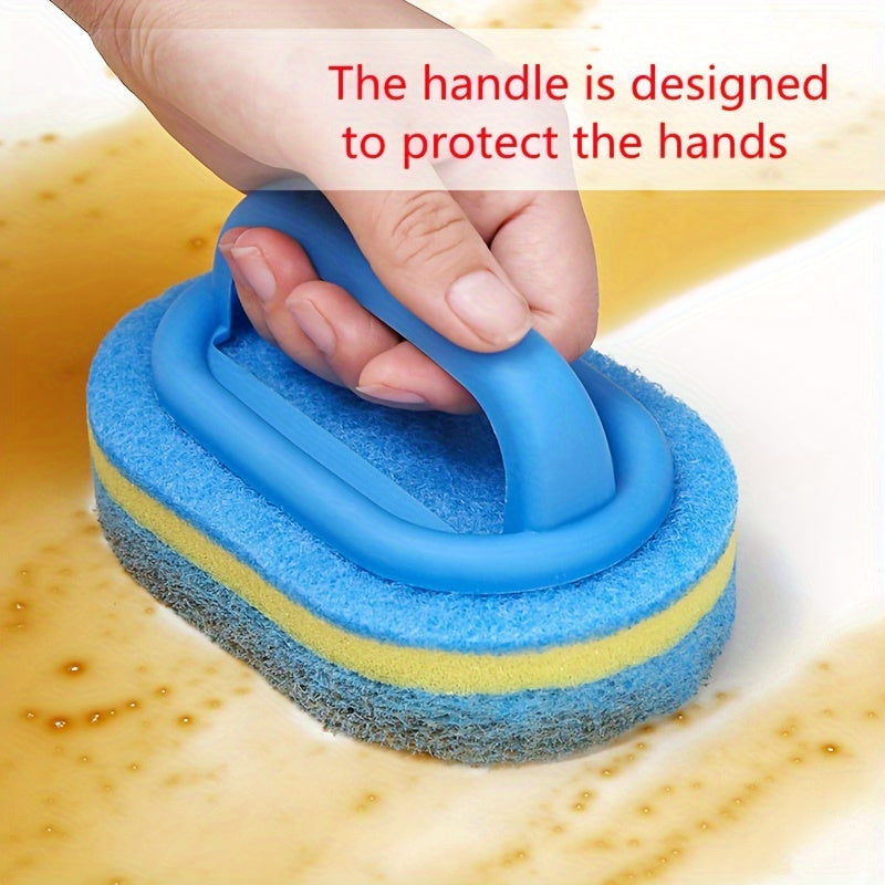 Cepillo de limpieza con mango para baño y cocina, cepillo de fregar duradero