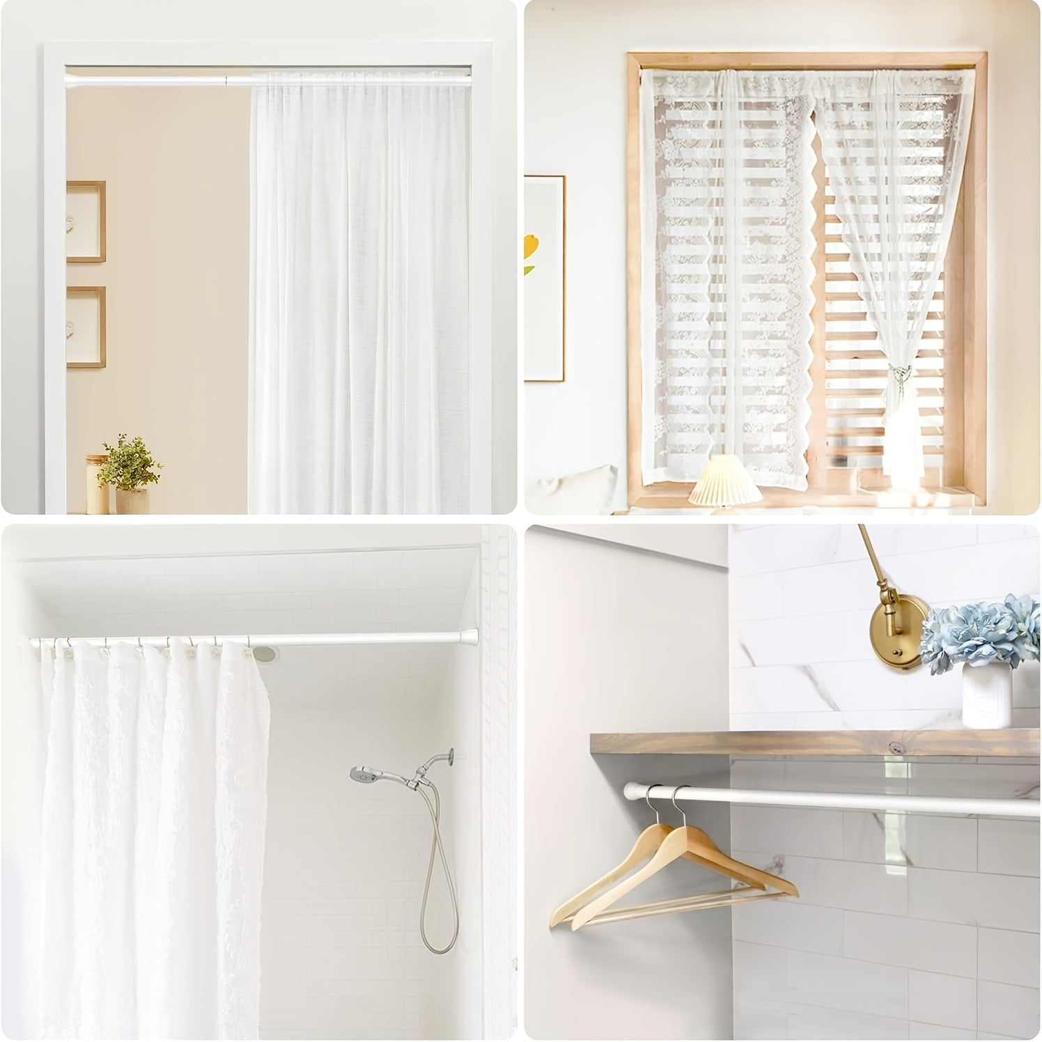 Sozlanadigan metall tortish shnuri 2.2cm diametrli, hammom, oshxona va uy uchun