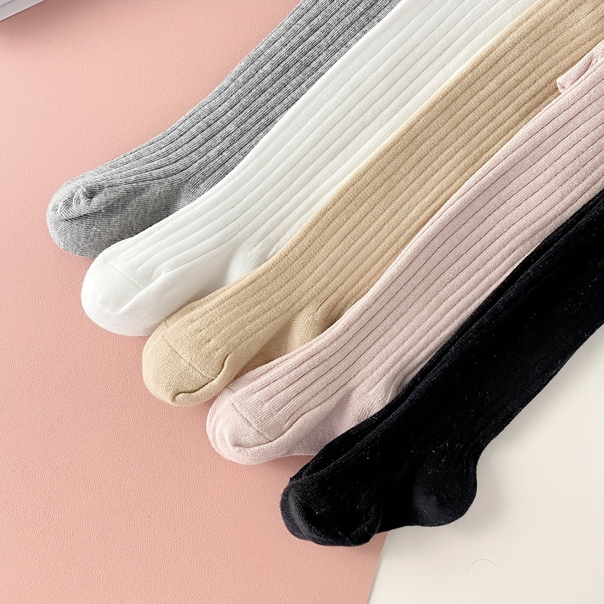 Qizlar Bahor/Kuz Gul naqshli Legginglar - Qulay, cho'ziluvchan, chiziqli dizaynga ega mustahkam rang, kichik moda ixlosmandlari uchun yumshoq to'qilgan taytlar.