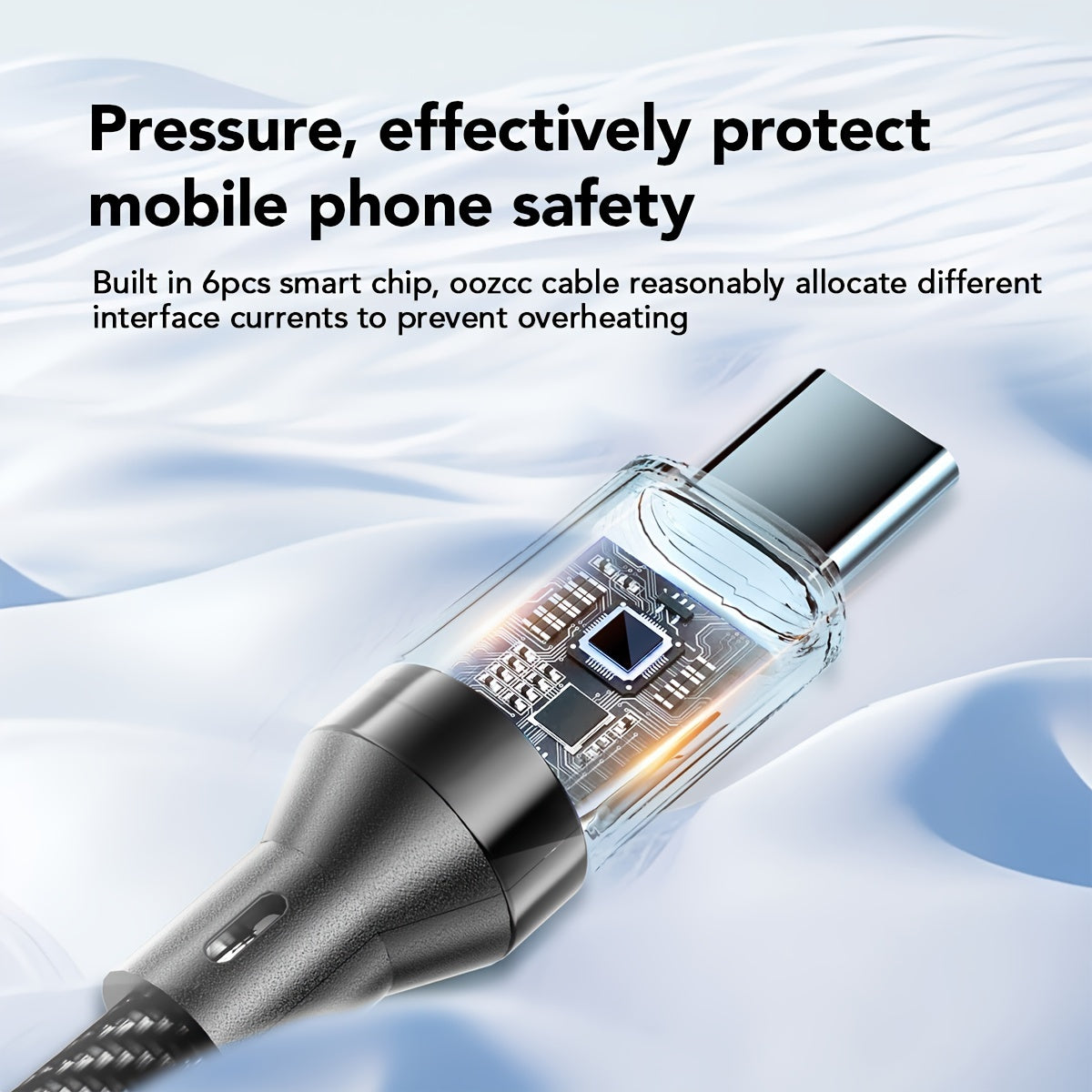 120W USB-A to Type-C PD Nylon Charging Cable for Fast Data Sync Durable PVC