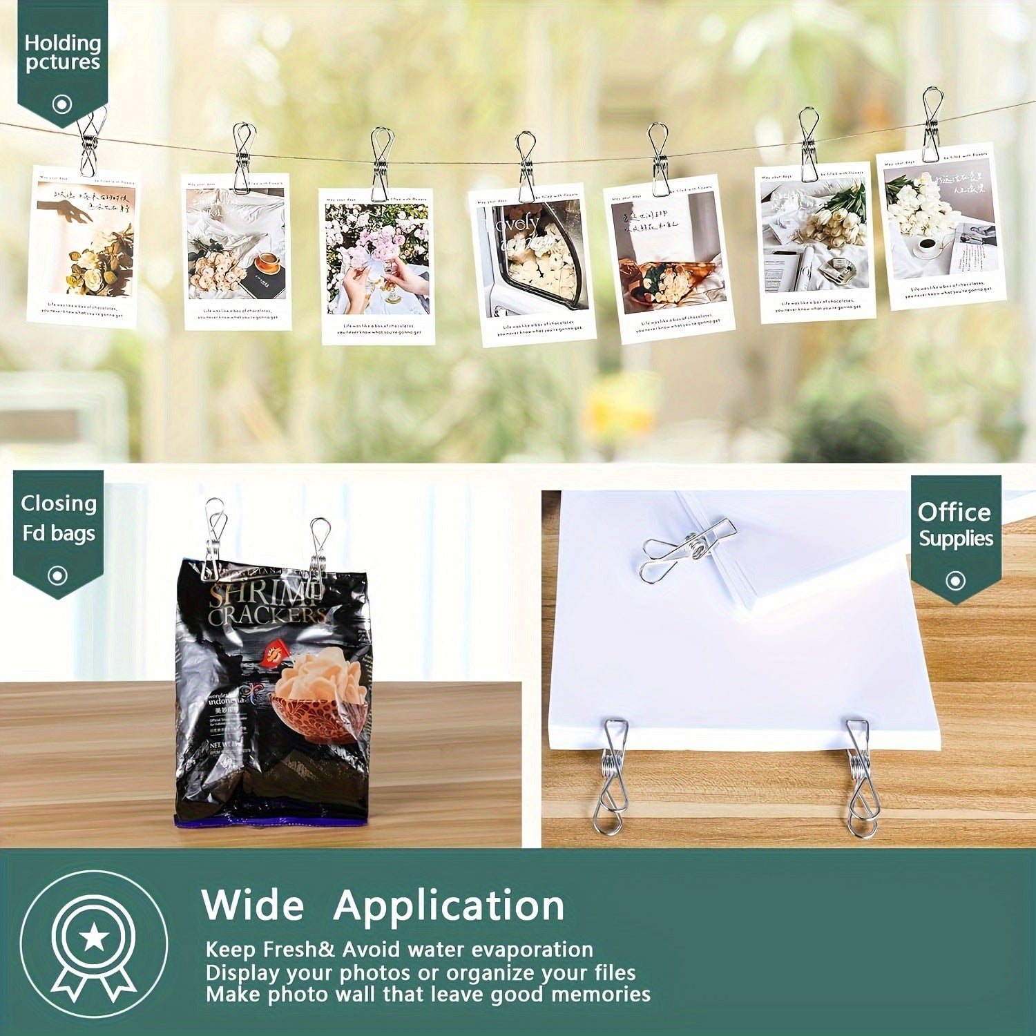 Juego de pinzas de ropa de acero inoxidable 20 40 60 80 piezas pinzas de metal duraderas para lavandería