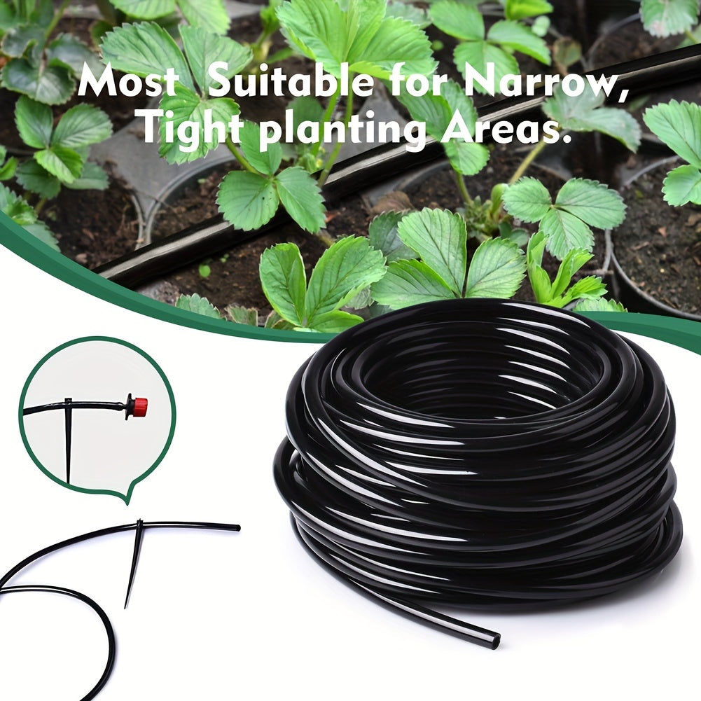 200ft Vinyl Drip Irrigation Garden Hose 1/4 Inch for Lawn and Outdoor Watering