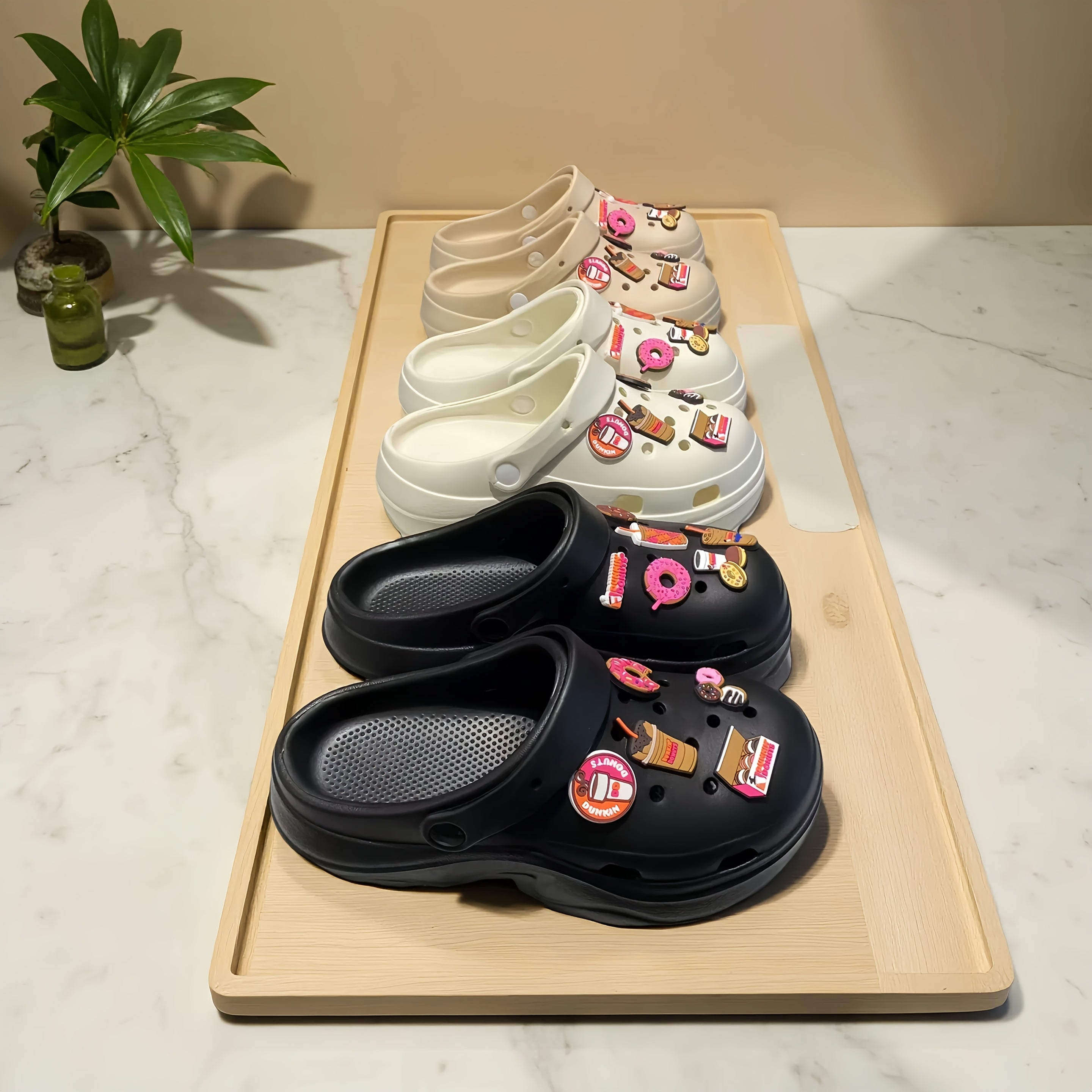 Girls Summer Sandals EVA Slip-On Donut Accessories Casual Comfort