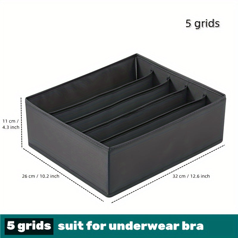 Foldable Multi-grid Drawer Organizer for Bras Socks Clothes Space-saving Storage