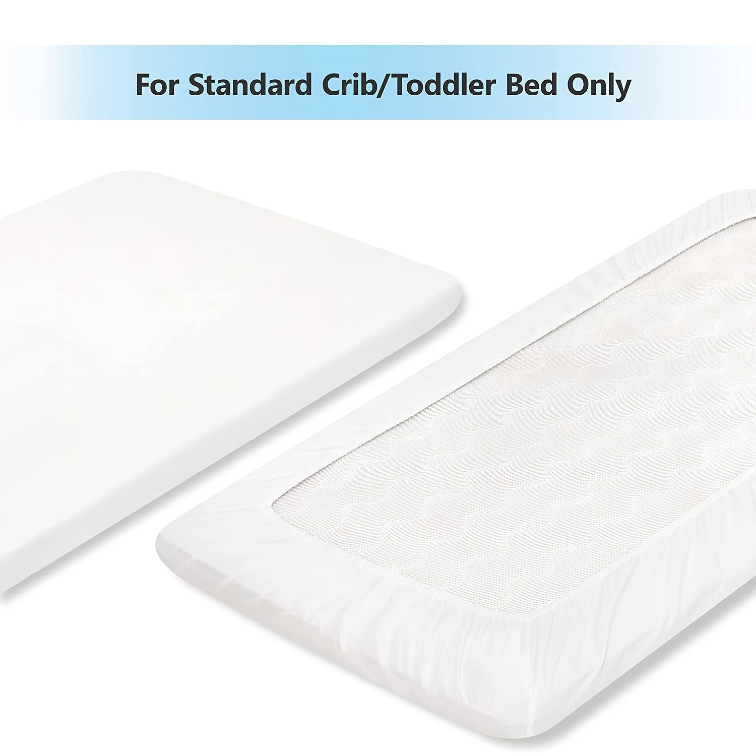 Microfiber Fitted Crib Sheet Set for Nursery Bedding 28x52x8 White