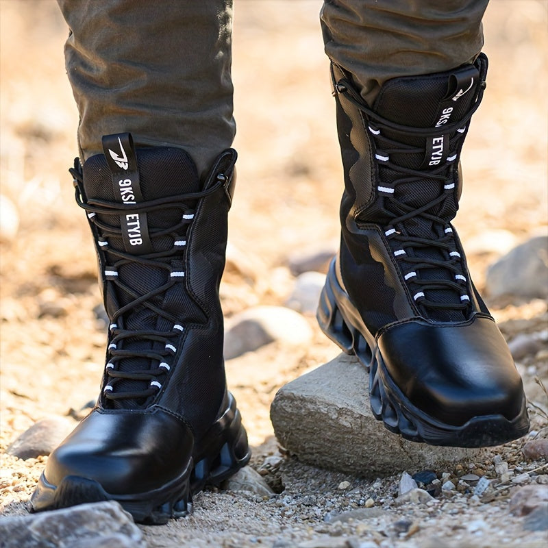 Unisex Tactical Boots Anti-Slip Wear-Resistant High-Top Hiking Camping All-Season
