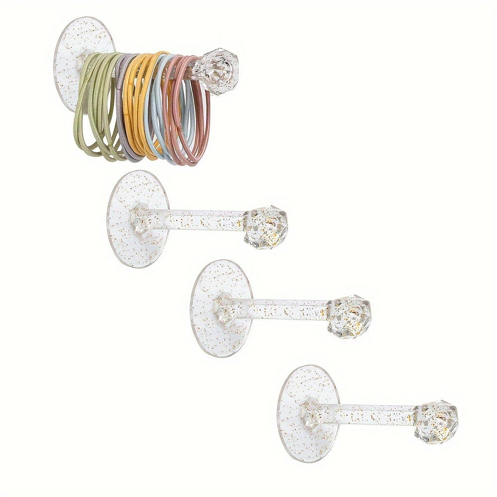 Ayollar va qizlar uchun tozalangan porloq soch aksessuarlari tashkilotchisi, devor sirtlari uchun qulf va boshbog'lar uchun tutqichlar